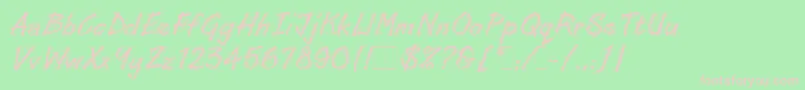 Police LinoCutLetPlain.1.0 – polices roses sur fond vert