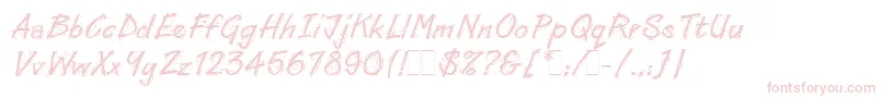 LinoCutLetPlain.1.0 Font – Pink Fonts on White Background