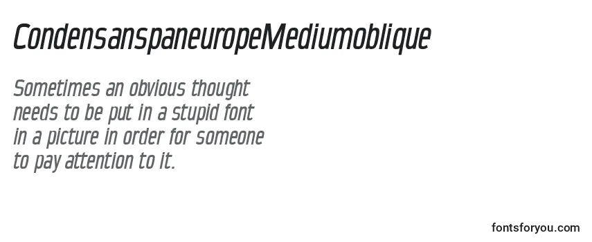 CondensanspaneuropeMediumoblique Font