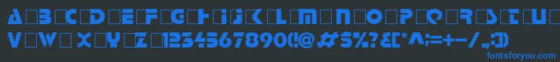 Halt Font – Blue Fonts on Black Background