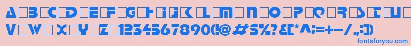 Halt Font – Blue Fonts on Pink Background