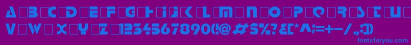 Halt Font – Blue Fonts on Purple Background