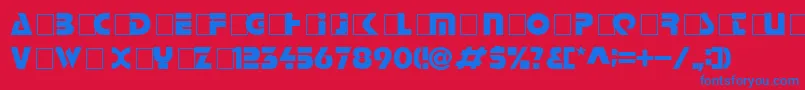 Halt Font – Blue Fonts on Red Background