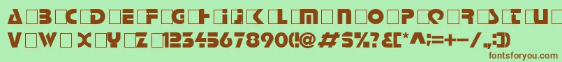 Halt Font – Brown Fonts on Green Background