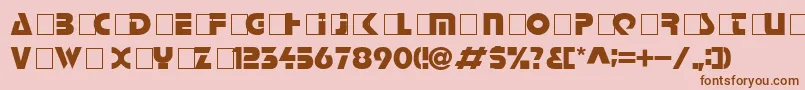 Halt Font – Brown Fonts on Pink Background