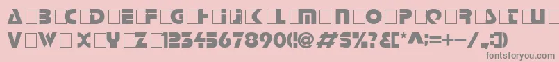 Halt Font – Gray Fonts on Pink Background