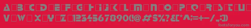 Halt Font – Gray Fonts on Red Background