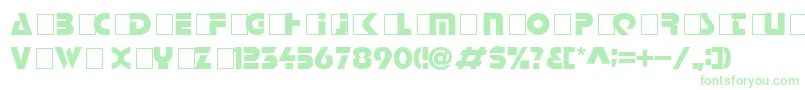 Halt Font – Green Fonts on White Background