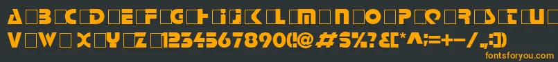 フォントHalt – 黒い背景にオレンジの文字