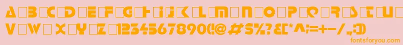 Halt Font – Orange Fonts on Pink Background