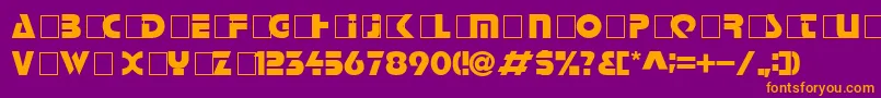 Halt Font – Orange Fonts on Purple Background