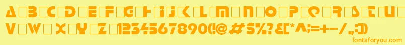 Halt Font – Orange Fonts on Yellow Background