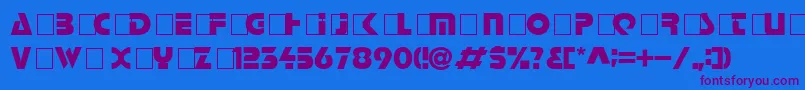 Halt Font – Purple Fonts on Blue Background