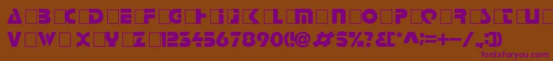 Halt Font – Purple Fonts on Brown Background