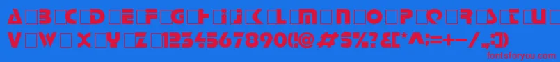 Halt Font – Red Fonts on Blue Background