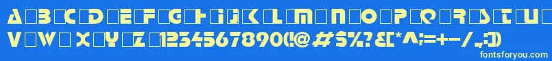 Halt-fontti – keltaiset fontit sinisellä taustalla