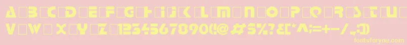 Halt Font – Yellow Fonts on Pink Background