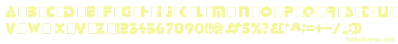 Halt Font – Yellow Fonts on White Background