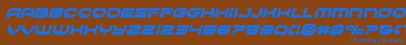 Pulsarclasssolidsemicondital Font – Blue Fonts on Brown Background