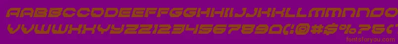 Шрифт Pulsarclasssolidsemicondital – коричневые шрифты на фиолетовом фоне