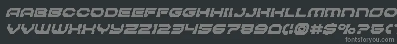 フォントPulsarclasssolidsemicondital – 黒い背景に灰色の文字