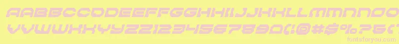 Pulsarclasssolidsemicondital Font – Pink Fonts on Yellow Background