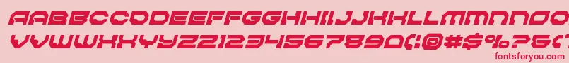 Pulsarclasssolidsemicondital Font – Red Fonts on Pink Background