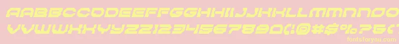 Pulsarclasssolidsemicondital Font – Yellow Fonts on Pink Background