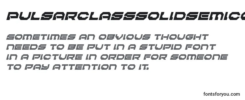 Review of the Pulsarclasssolidsemicondital Font