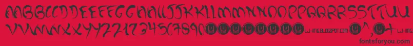 DarkPastDemo Font – Black Fonts on Red Background