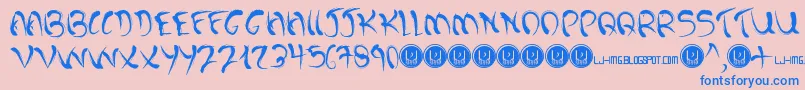 DarkPastDemo Font – Blue Fonts on Pink Background