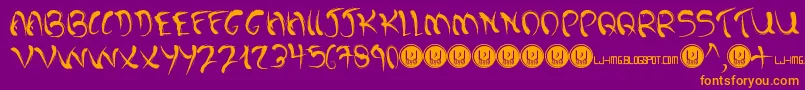 DarkPastDemo Font – Orange Fonts on Purple Background