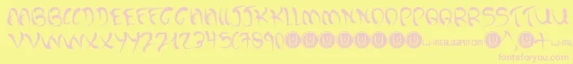 DarkPastDemo Font – Pink Fonts on Yellow Background