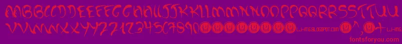 DarkPastDemo Font – Red Fonts on Purple Background