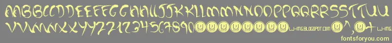 DarkPastDemo Font – Yellow Fonts on Gray Background