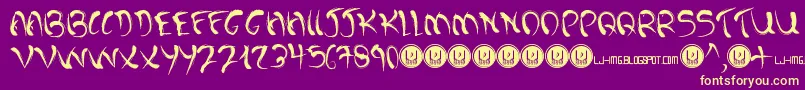 DarkPastDemo Font – Yellow Fonts on Purple Background