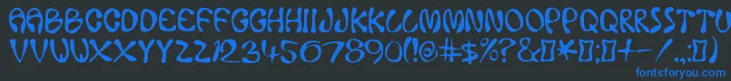 Ace Font – Blue Fonts on Black Background