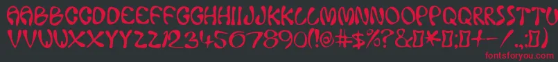 Ace Font – Red Fonts on Black Background