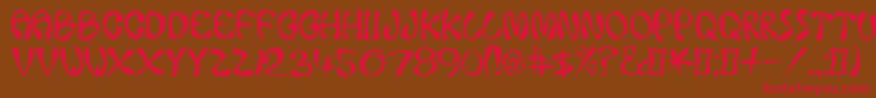 Ace Font – Red Fonts on Brown Background