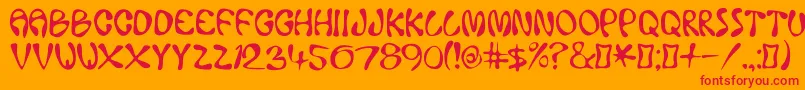 Ace Font – Red Fonts on Orange Background