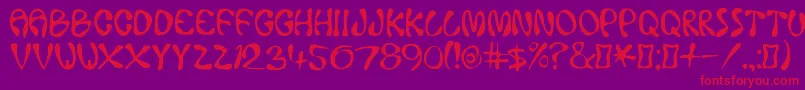 Ace Font – Red Fonts on Purple Background