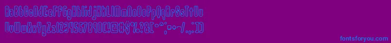 UnanimousBrk Font – Blue Fonts on Purple Background