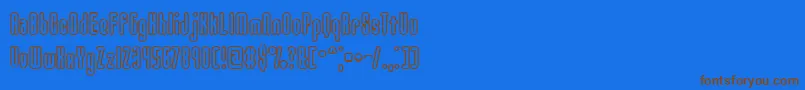 UnanimousBrk-Schriftart – Braune Schriften auf blauem Hintergrund