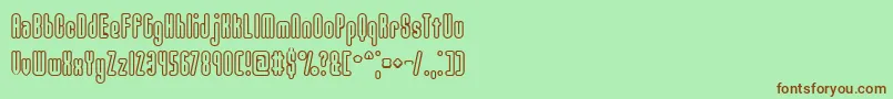 UnanimousBrk Font – Brown Fonts on Green Background