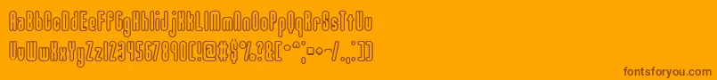 UnanimousBrk Font – Brown Fonts on Orange Background