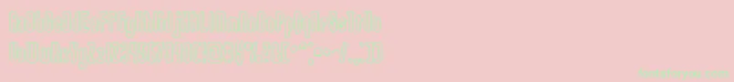 UnanimousBrk-Schriftart – Grüne Schriften auf rosa Hintergrund