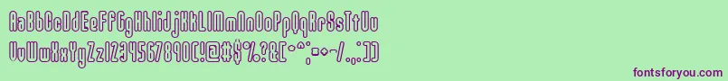 UnanimousBrk Font – Purple Fonts on Green Background