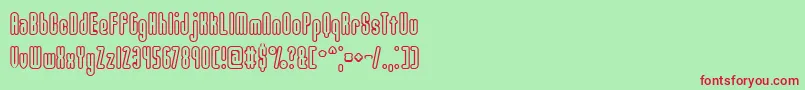 UnanimousBrk Font – Red Fonts on Green Background