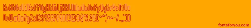 UnanimousBrk Font – Red Fonts on Orange Background