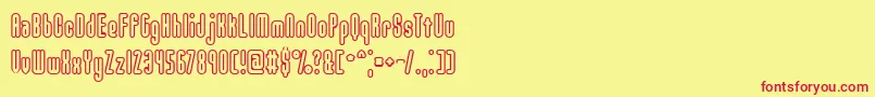 UnanimousBrk Font – Red Fonts on Yellow Background